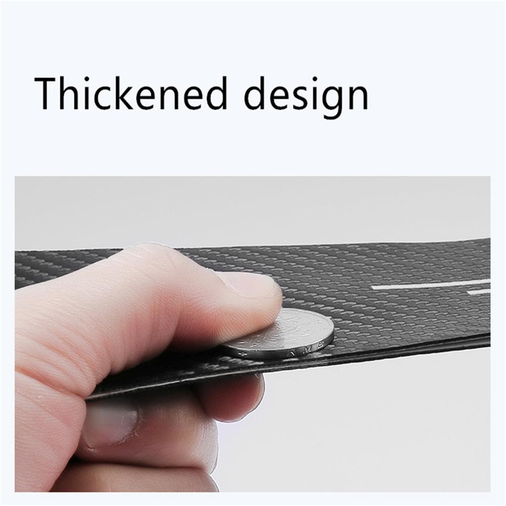 4Pcs Universal Car Door Step Sill Scuff Protector Cover Guard Carbon Fiber Color