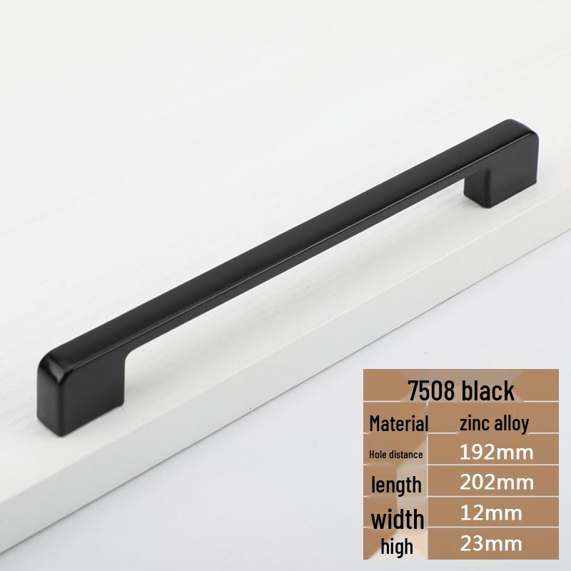 Modern European Black Handle for Cabinets and Wardrobes