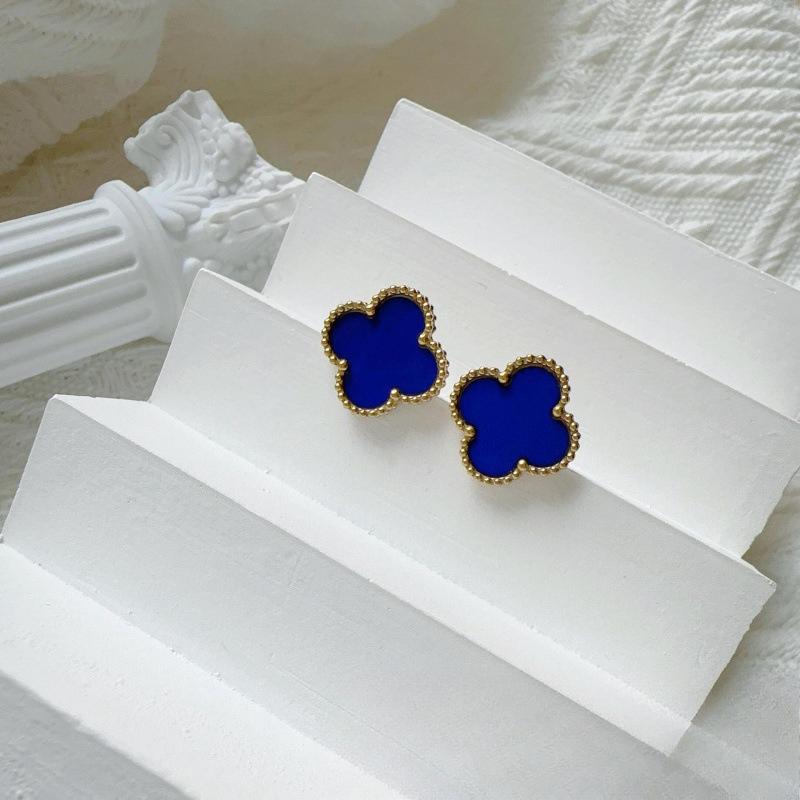 High-end 15MM Four-leaf Clover Titanium Steel Earrings Lightweight and Versatile Earrings for Women