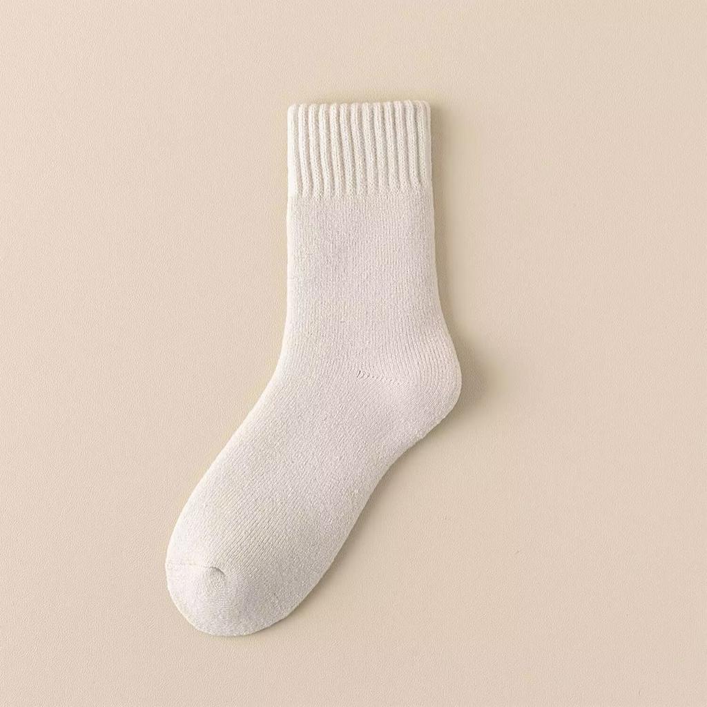 1/3 Paar Herren Winterwollsocken Warme Verdickte Wollsocken Baumwolle Einfarbig Kältefest Schnee Hohe Qualität Kaschmirsocke