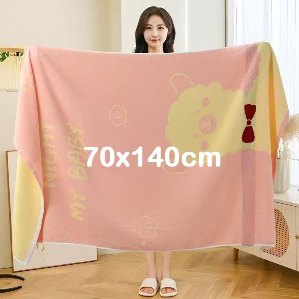New 70x140cm Bath Towel Soft Jacquard Oversized Towel Absorbent Home Towel Home Daily Use