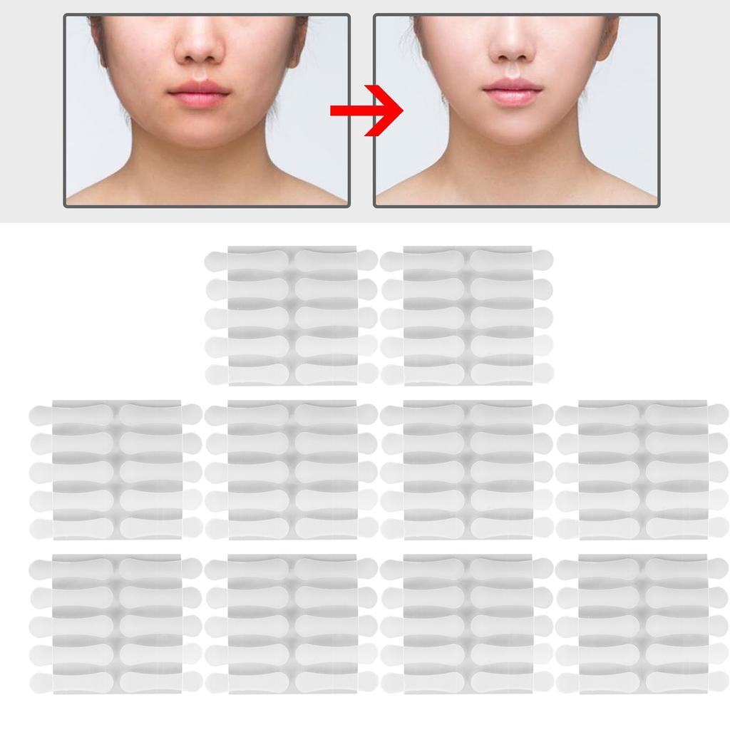100PCS Face Tape Lifting Invisible Lighten Fine Lines Lift Tighten Waterproof Face Lift Tape Invisible for Double Chin