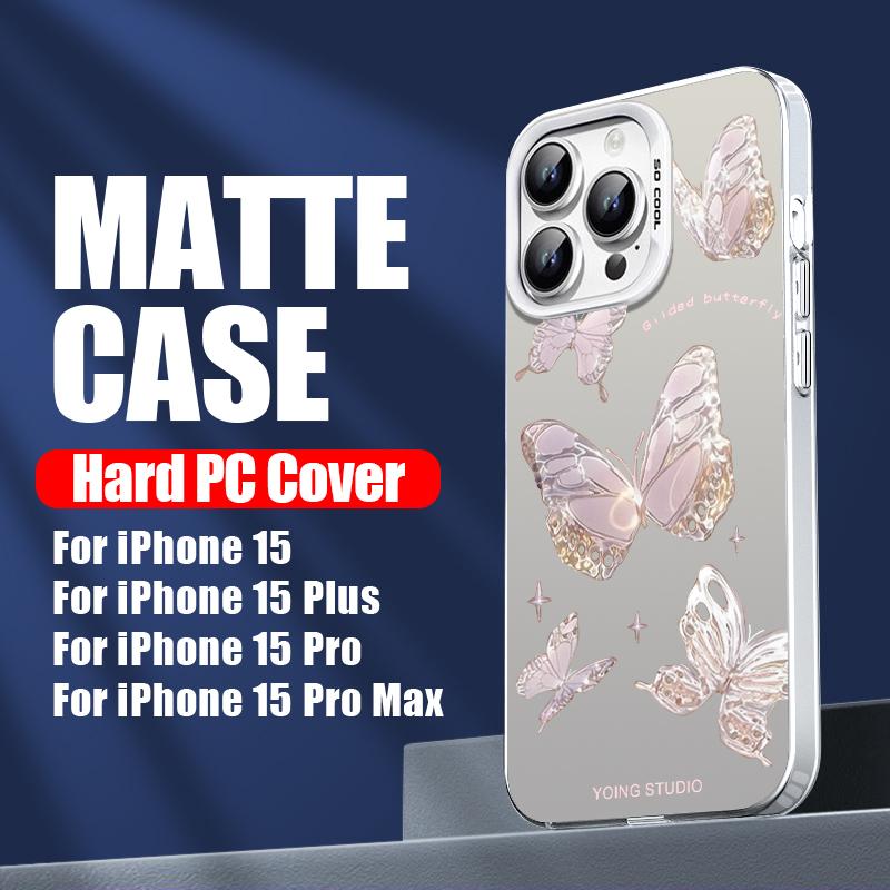 

Цветок-бабочка в виде ракушки для iPhone 15 14 Plus 13 12 11 Pro Max XR XS X 7 8 SE2022 IMD противоударный жесткий чехол iPhone 15 розовый