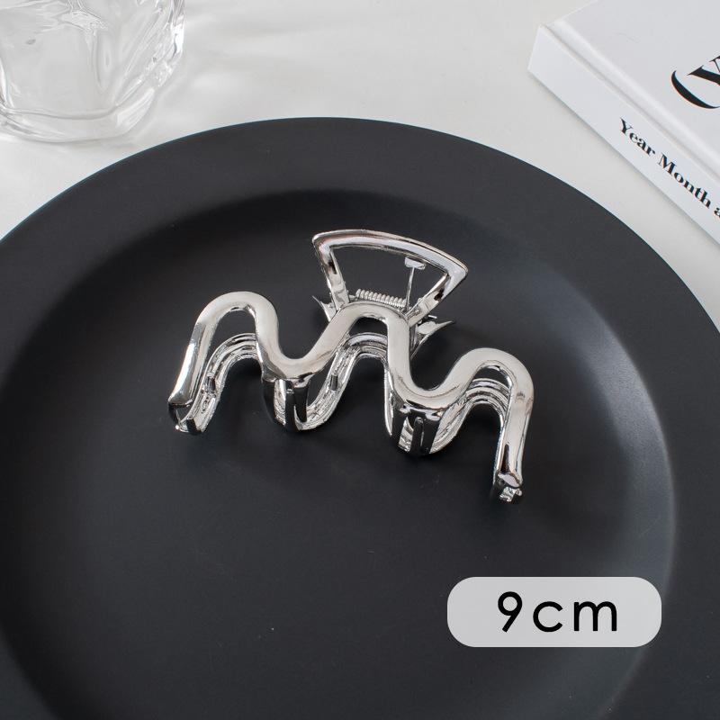 Metal Large Silver Luxury Solid Colors Hair Claws Grab Butterfly Elegant Vintage Headband Hair Clips for Women