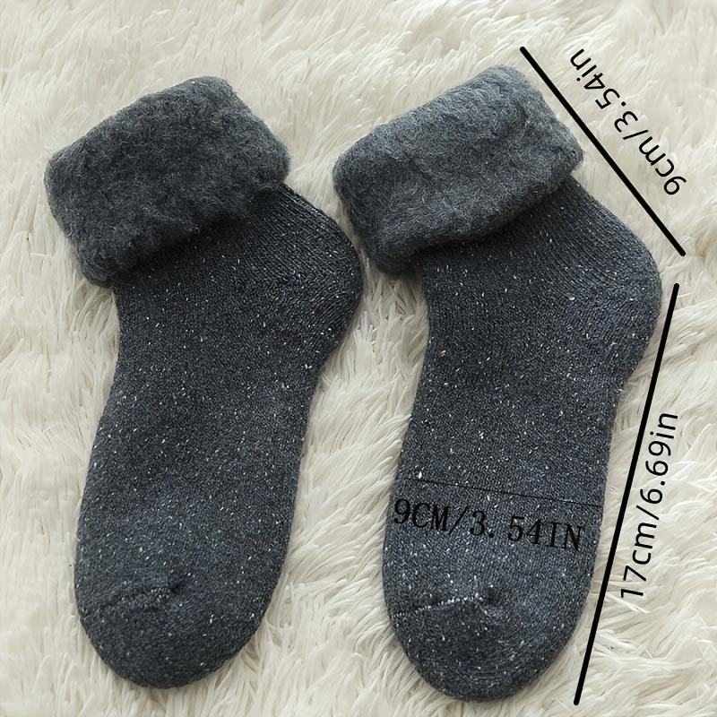 Dicke, aufgebürstete Plüsch-Wintersocken für Damen - Große Größe, Warme Ski- und Bodensocken, Geeignet für jedes Wetter, Gemütliche Schlafsocken