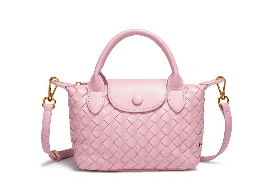 Woven handbag women's fashion small square bag high-end shoulder messenger bag trendy versatile dumpling bag