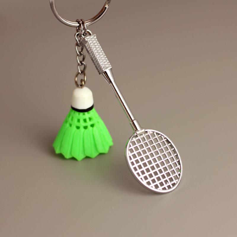 Unisex Creative Sports Keyring Mini Keychain Badminton Football Pendant Gifts