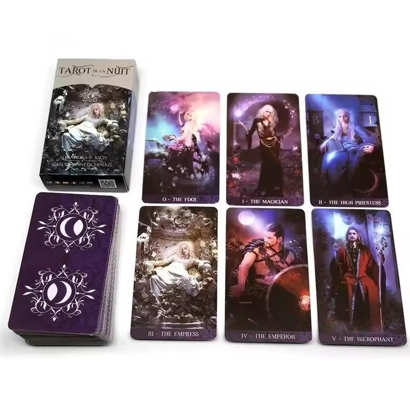 1Pcs Tarot De La Nuit Cards A 78 Deck Oracle English Divination Edition Borad Playing Games