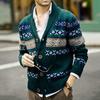 Autumn And Winter Men's Fashion Loose Cardigan Warm Lapel Jacket Sweater