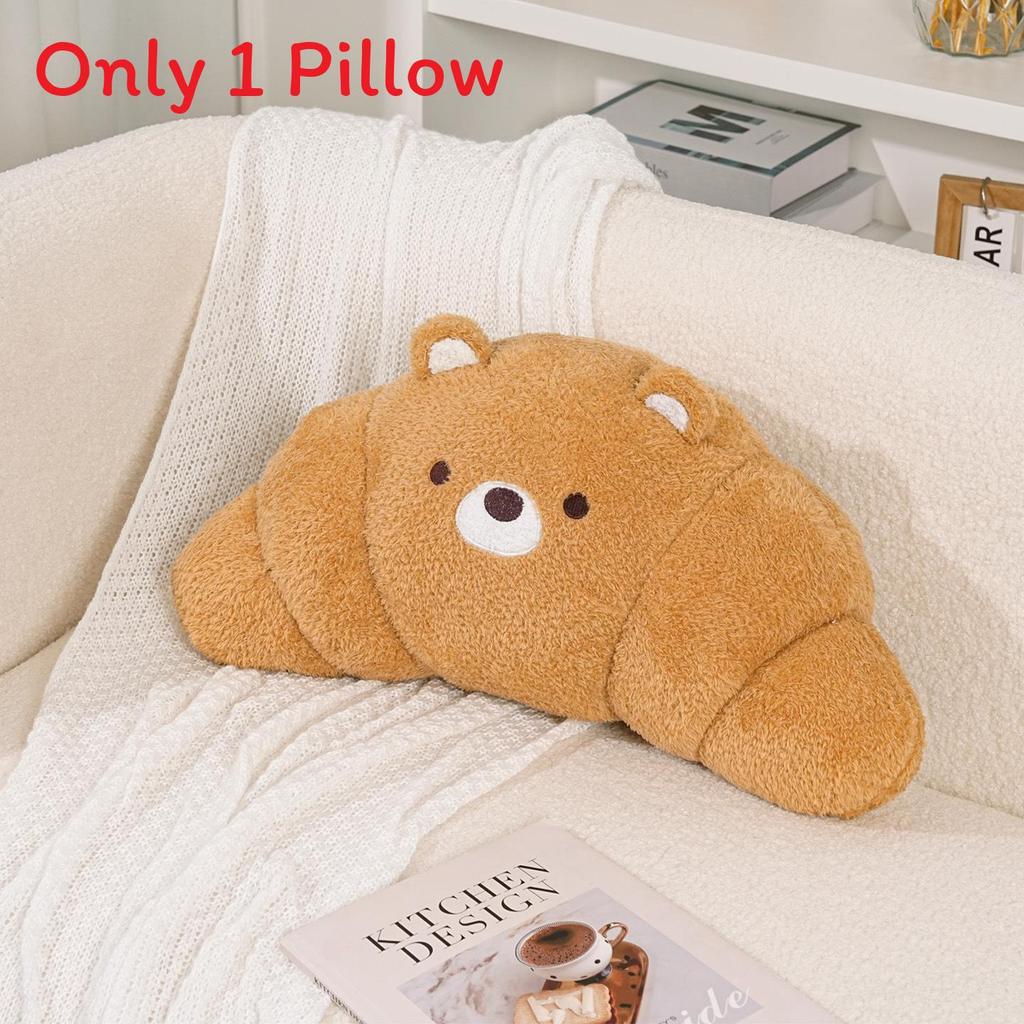 Cartoon Animal Plush Pillow With Embroidered Design For Relaxing Home Decor