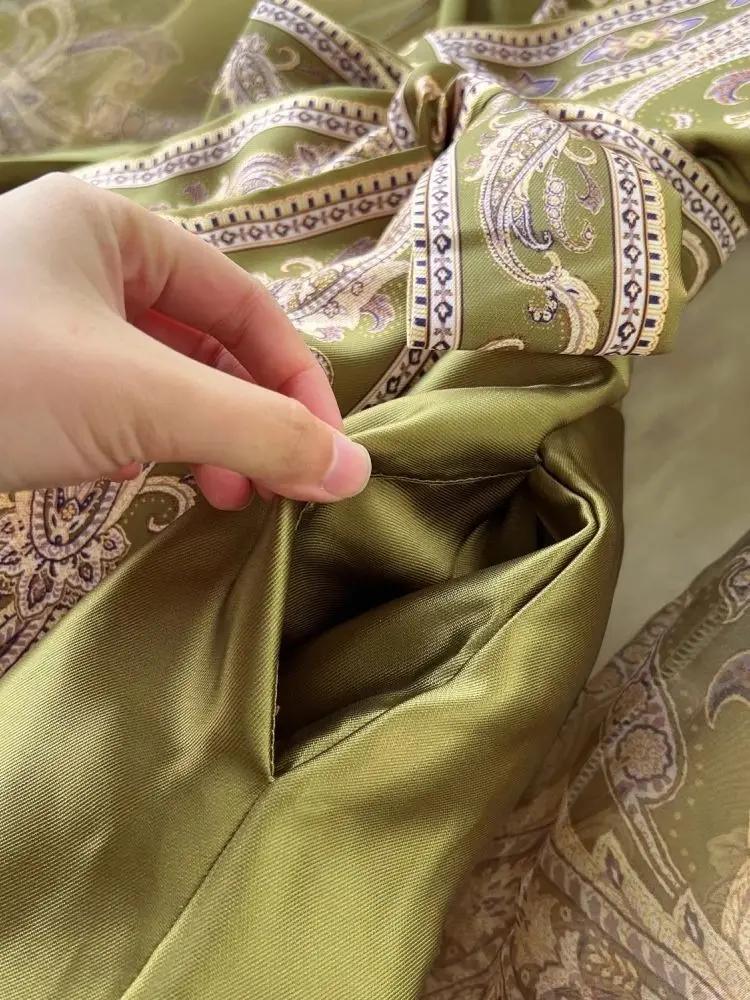 Herbst Paisley Print Bandage Wrap Abendkleid Frauen Laterne Ärmel Party Langes Kleid Weibliche Y2k Patchwork Dicken Satin Ballkleid