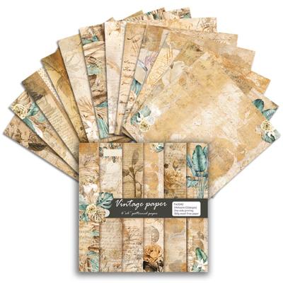 24 Lehte Vintage Käsitööpaberi Komplekti Lõikamisvormid Kunstitaust Origami Scrapbooking Kaarditegemine