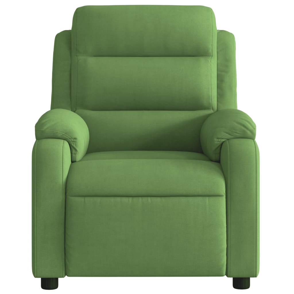 Electric Massage Chair Light Green Velvet