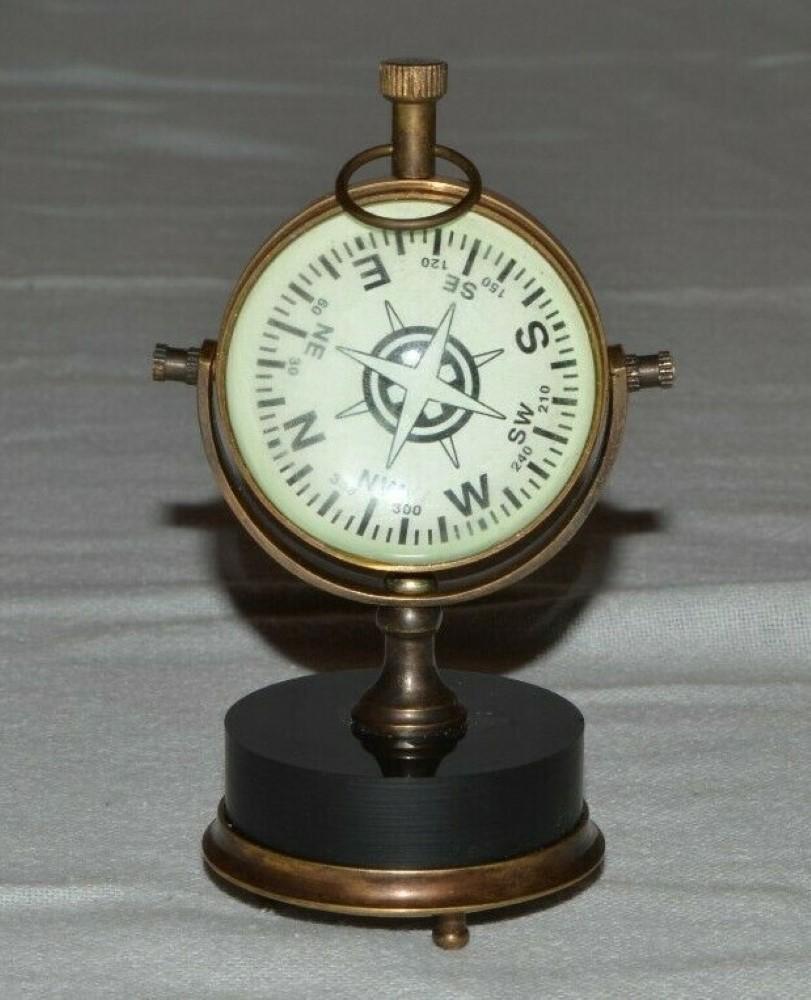 Antique Desk Clock Vintage Table Top Antique Brass Decorative Gift