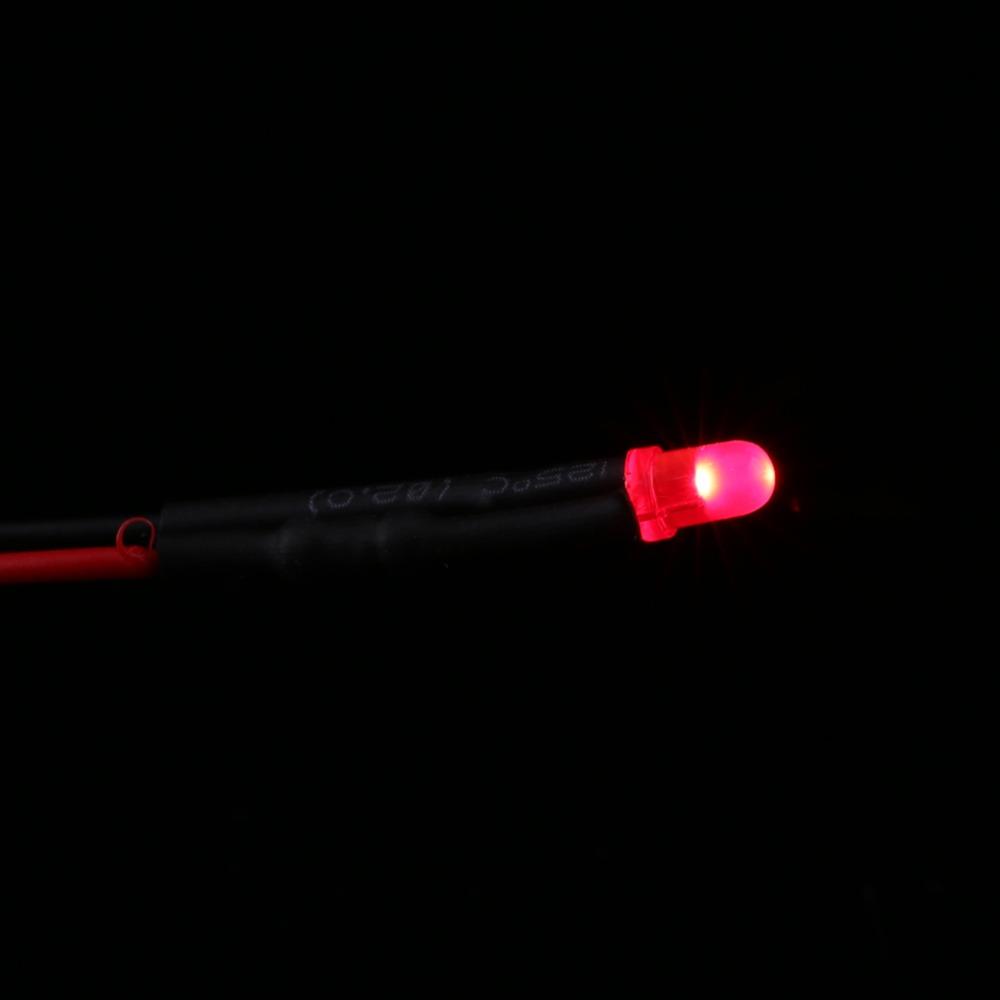50PCS 3mm Pre Wired LED Diodes DC 12v 20cm Wires Diffused LED Lights Red Orange Blue Slow Flashing LED Lamps DIY Electronics