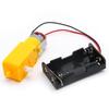 Mini Kit Modelli Circuito Elettronico Motore Fai da Te Nero Bianco Kit Motore 130 Con Custodia Batteria 2xAA e Interruttore 16500 Giri/min