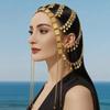 Arab Bridal Headwear Hair Accessories Tassel Sequins Coin Head Chain Hair Chain Performance Accessories Ethnic Style Head Cover Hair Cover