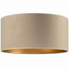 Abajur tornado redondo 40 veludo cappuccino-dourado
