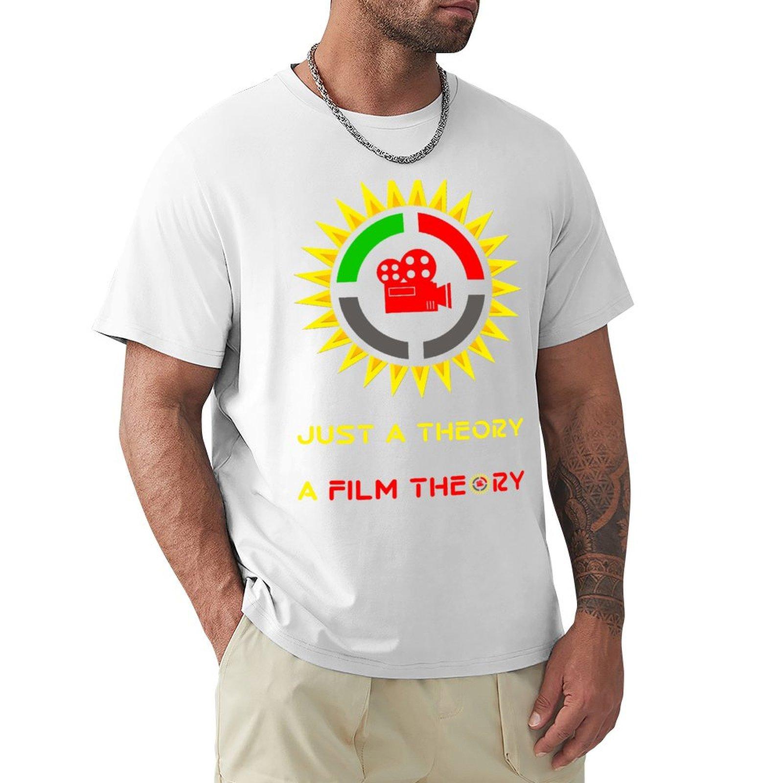 Just A Theory A Film Theory Official Logo And Slogan Nerds Gift Ideas Tshirt Basic Crew Neck Short Sleeve Top S