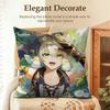 Bennett Genshin Impact Cute Cushion Cover Natural Linen Organic Fabric Double-Sided Printing Sofa Home Decor Gift Pillow Case