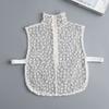Elegant Lace Interior Decoration Hollow Fake Collar Detachable Flower High Collar Half Shirt Blouse For Women Girls