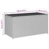 Garden Storage Box Wicker Style Poly Rattan 100 x 50 x 50 cm Brown
