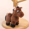 1Pcs Cartoon Pony Pendant Stuffed Animal Horse Plush Toy Key Ring Backpack Ornaments Hanging Decoration