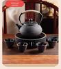 Handmade Uncoated Cast Iron Japanese Tea Pot - Retro Style Hearth Kettle for Brewing and Boiling Water