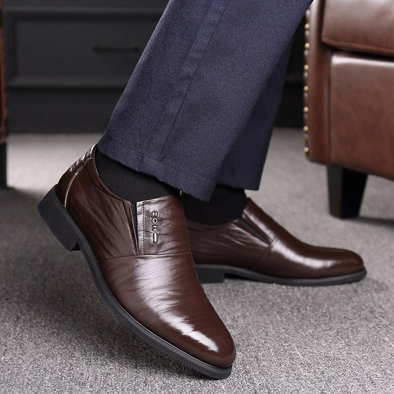 Fashion Luxury Brand Men's Business Dress Shoes Interview Commuting Casual Shoes British Style Men Pointed Toe Shoes for Wedding