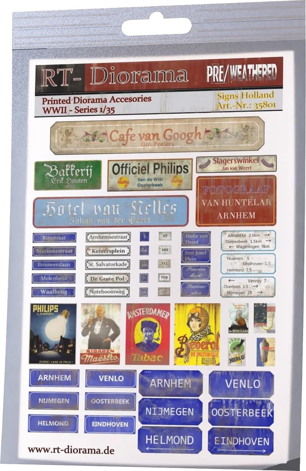 

RT Diorama Print Accessory Dutch Sign Miniature Accessory RTD35801 1/35 (Scenery)