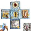 Cross Included Inside Handcrafted Pocket Devotional Faith Edition Sewing Accessories Cross-Shaped Fabric Pouch