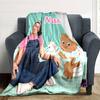 Customizable Ms Rachel1 Throw Blanket – Personalized Name, All-Season Cozy Snug Blanket, Machine Washable, Personalized Blanket