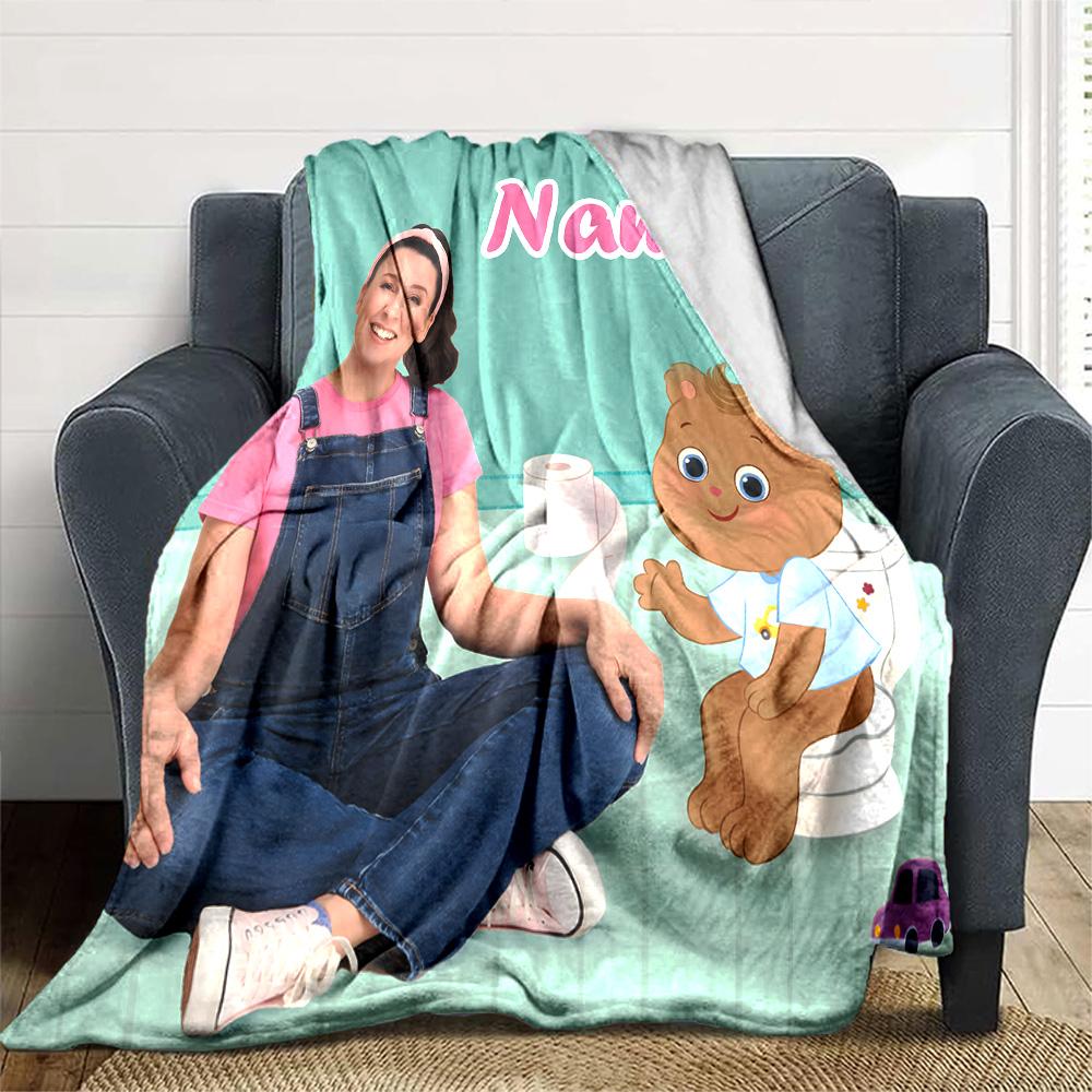 Customizable Ms Rachel1 Throw Blanket – Personalized Name, All-Season Cozy Snug Blanket, Machine Washable, Personalized Blanket