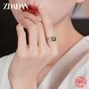 925 Sterling Silver Emerald Ring for Women Wedding Jewelry