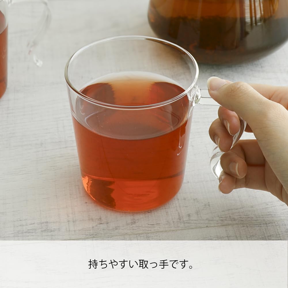Hario Heat-Resistant Stacking Mugs, Set of 2, 300ml, CoffeeTea Glass, Microwave and Dishwasher Safe, Made In Japan, SRMS-2024