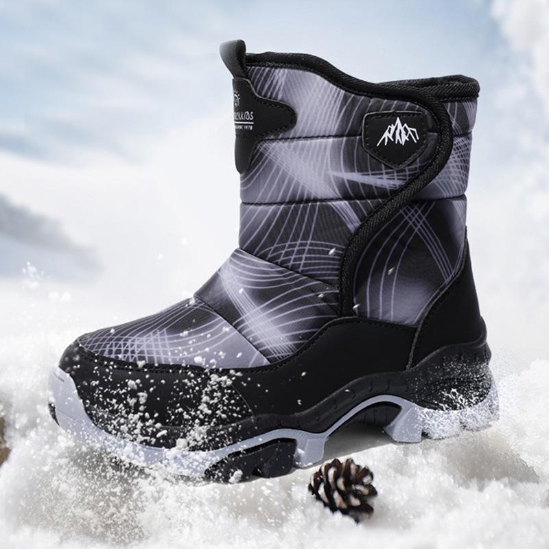 

Детские высокие зимние ботинки с флисовой подкладкой и нескользящими стальными когтями для мальчиков и девочек - Зимние ботинки для катания на лыжах 39