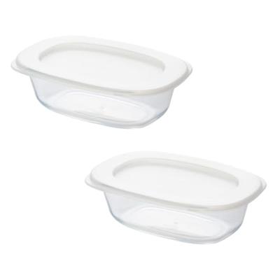 Storage Containers (Microwave/Freezer Safe), Easy To Clean with Minimal Contours (Dishwasher Safe/Prepared Food), Heat-Resistant Containers, 650