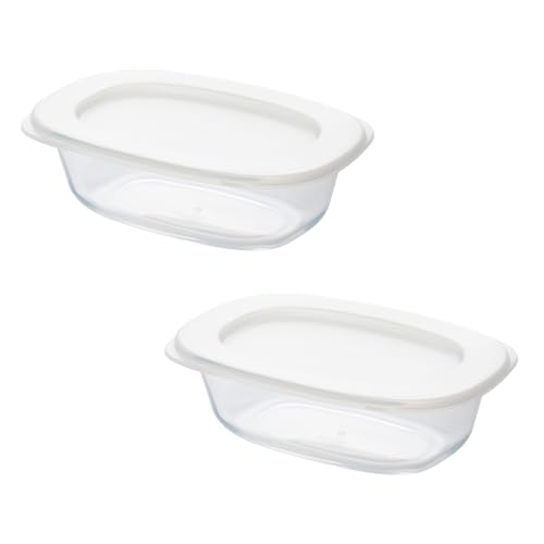 Marna Storage Containers (Microwave/Freezer Safe), Easy to Clean with Minimal Contours (Dishwasher Safe/Prepared Food), Heat-Resistant Containers, 650