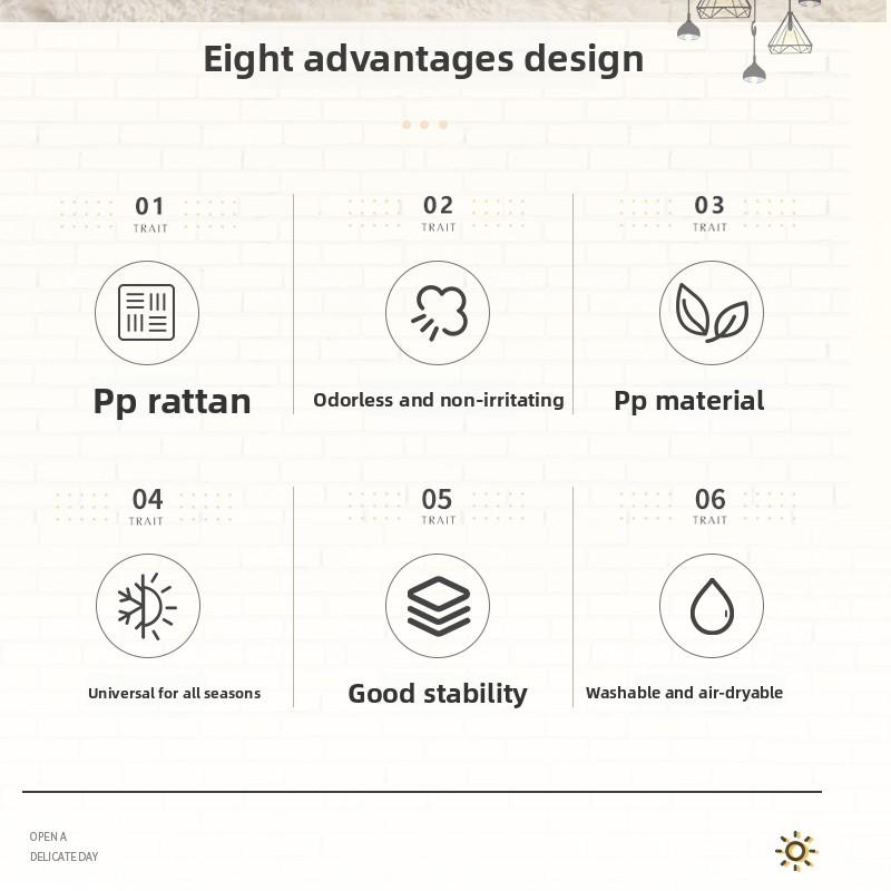 PP Rattan Circular Cat Cage Pet Bed Warm Autumn Winter Pad Cat Beds Removable Washable Doghouse Hammock for Cats Villa Nest