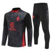 Halbzip Bestickter Fußball Trainingsanzug Set Arsenal Barcelona Real Madrid Camouflage Fußballanzug