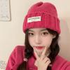 Coarse knitted wool hat student new women's autumn and winter versatile big head circumference loose warm face small cold hat