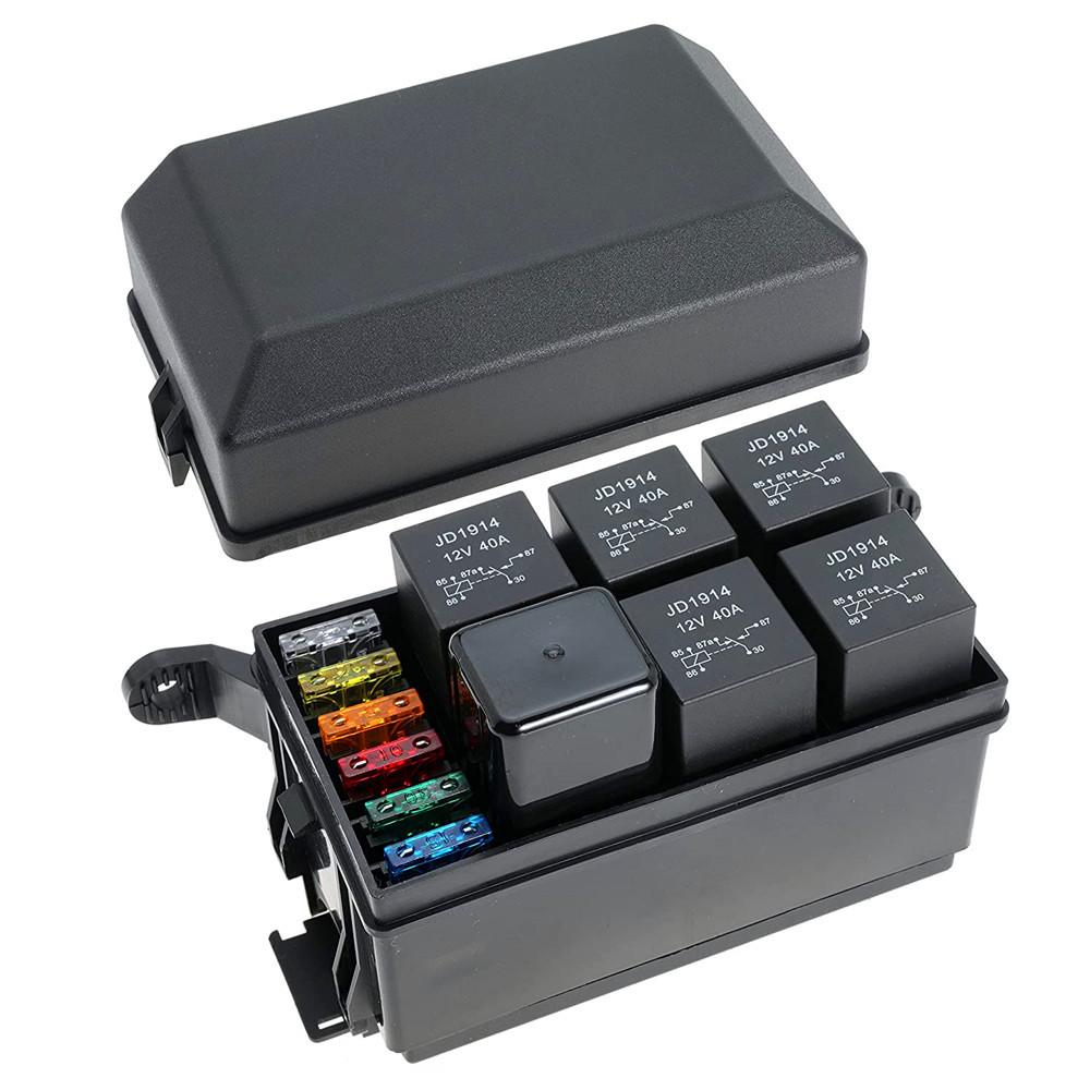 40A Relay  6 11 Slots Automotive Universal Relay ATC/ATO Fuse Box 4 5 Pin  Relay For Auto Truck Trailer Fuse Car Accessories