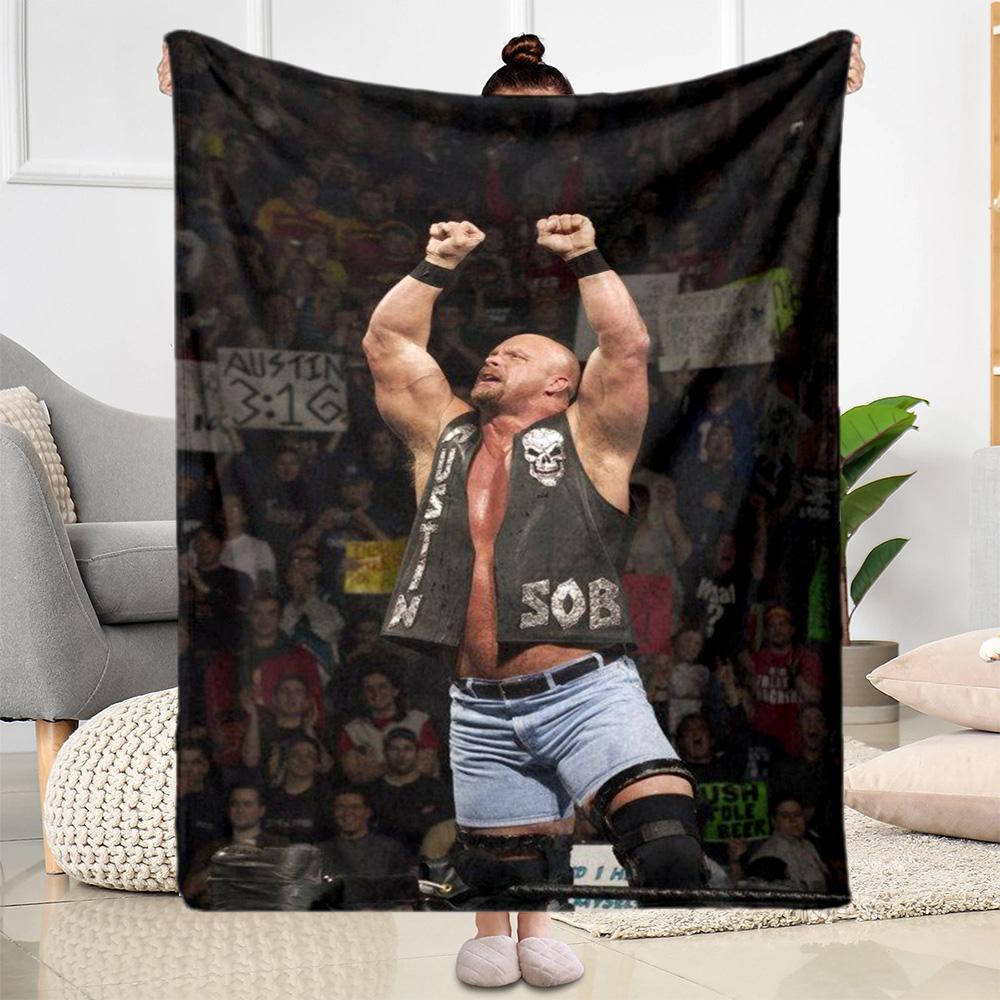 Stone Cold Steve Austin2 Blankets are suitable for living rooms,making them an ideal choice for outdoor travel and gifts.