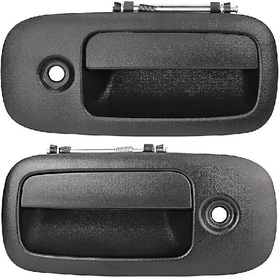 Exterior Door Handle Front Left Driver Side For 1996-2009 Chevy Express, GMC Savana 1500 2500 3500 4500 Van, Replaces 79320,W/Key Hole,Textured Black