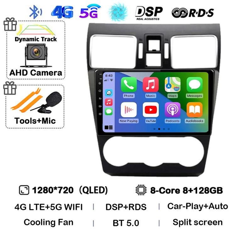 Android 14 Carplay Auto WIFI+4G Car Radio For Subaru WRX Forester 4 SJ 2016-2022 Multimedia Video Player Stereo GPS Head Unit BT