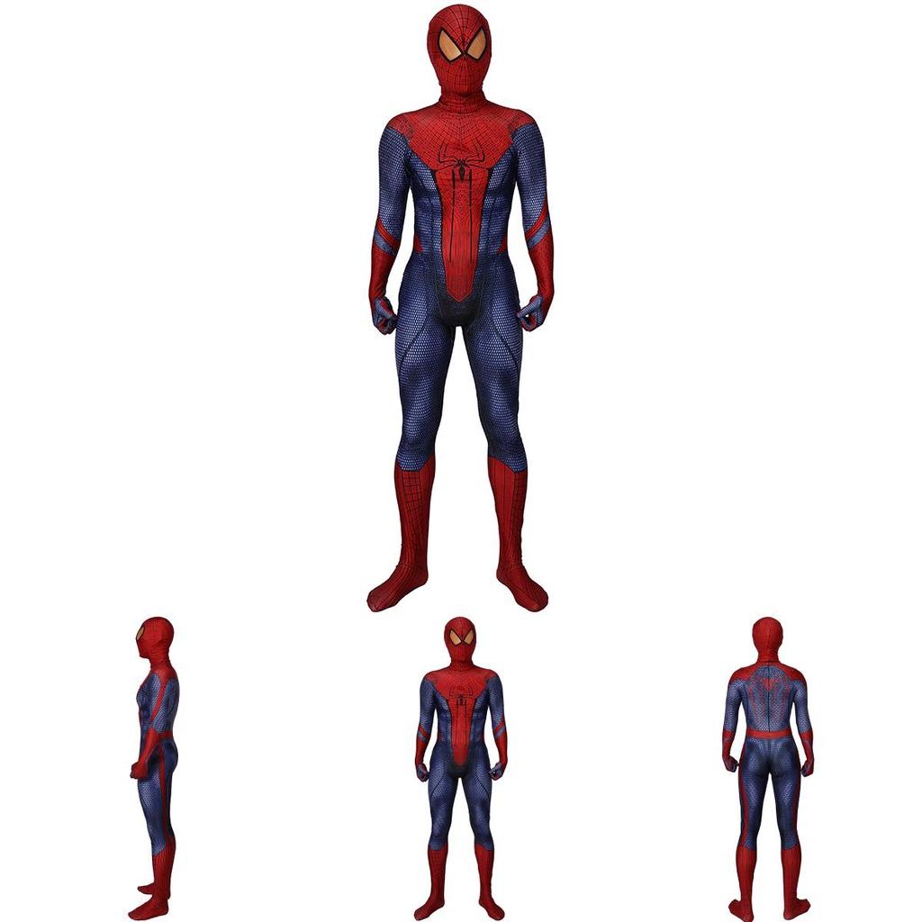 Atemberaubende Amazing Spiderman Strumpfhose Halloween Cosplay Kostüme Zentai Anzug mit exquisiter Verarbeitung und atmungsaktivem Stoff