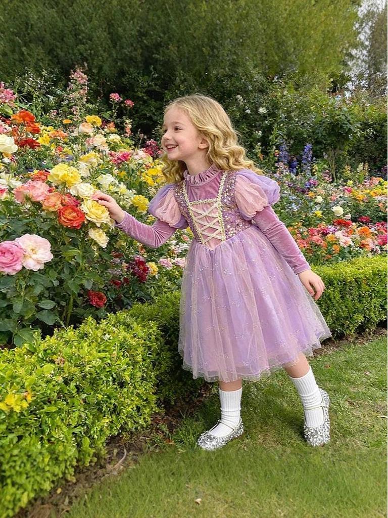 Elsa Princess Dress for Girls - Spring/Autumn Birthday Puffy Skirt