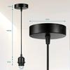 E27 Pendant Light Holder Kit 1m Hanging Wire with iling Socket Vintage Lamp Holder for DIY Chandelier Black White Color Choic
