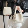Summer Solid PU Large Capacity Women's Shoulder Bags Hot Sale Versatile Elegant Crossbody Bag Fashion Youth Vegetable Basket Bag