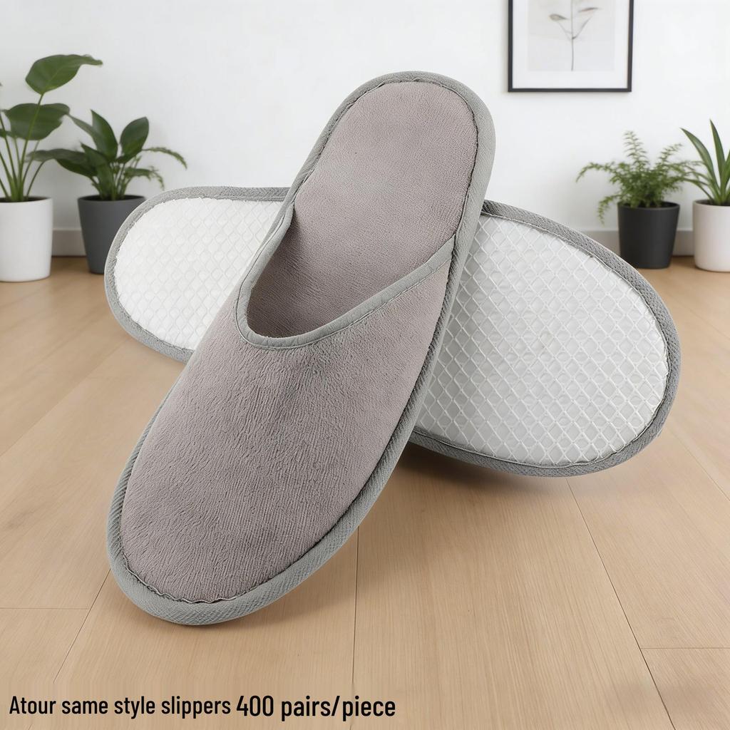 Star Hotel Disposable Non-Slip Slippers for Bed & Breakfast, Guest Room, Beauty Salon, Club House, and Home.